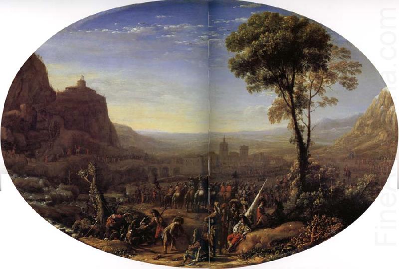 Gellee Claude,dit le Lorrain Le Pas de Suze force par Louis XIII china oil painting image